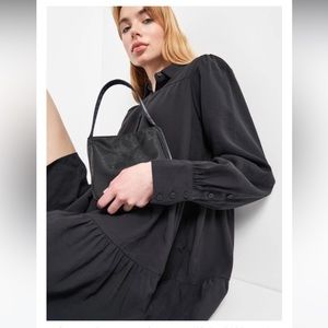 Zara black flary shirt dress size small